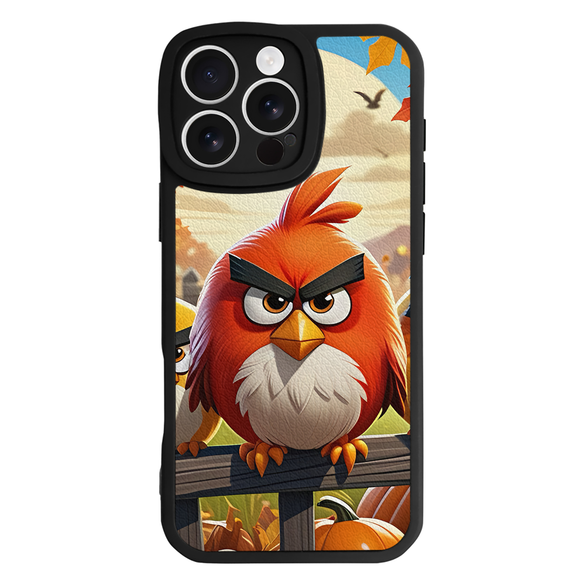 （画像用） Angry Birds アングリーバード 【iPhone 16シリーズ対応】シリコンスマホケース（レザー調） 材質：シリコン